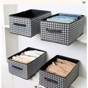 (4pies) Printed Cloth organizer Box